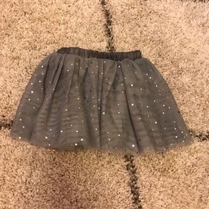 Grey Tutu Skirt with Silver Dots Size 18 Months